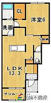 ヴィラピアーチェII 104 ｜ 福岡県大牟田市大字手鎌1219-1（賃貸アパート1LDK・1階・51.37㎡） その2