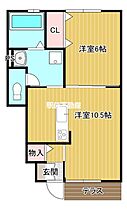 ラルジュガーデン松浦 B 102 ｜ 福岡県大牟田市松浦町5-1、5-2（賃貸アパート1LDK・1階・40.90㎡） その2