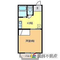 ロングヒルI 2-G ｜ 福岡県大牟田市宮原町1丁目280-1（賃貸アパート1K・2階・27.36㎡） その2