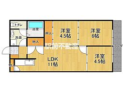 塩浜マンション 3LDKの間取図画像