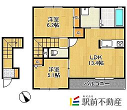 エクラージュ2 2LDKの間取図画像