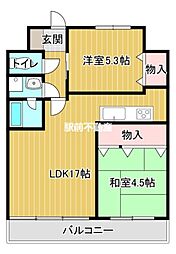 タワーマンション・シーザリオン 2LDKの間取図画像