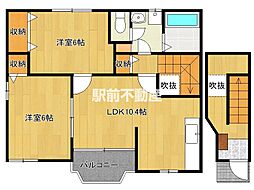 サンシャイン姫島A 2LDKの間取図画像
