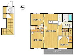 シャーメゾン田代 2階3LDKの間取り