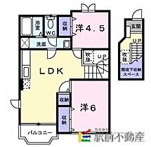 モント・ディダンスA 202 ｜ 佐賀県鳥栖市弥生が丘5丁目221（賃貸アパート2LDK・2階・58.53㎡） その2