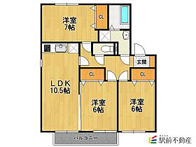 ドエル古賀　A棟 A202 ｜ 佐賀県鳥栖市古賀町306-4（賃貸アパート3LDK・2階・70.43㎡） その2