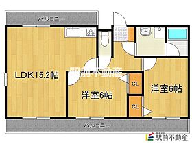 E.POPULAR 802 ｜ 佐賀県鳥栖市本鳥栖町615-1（賃貸マンション2LDK・8階・59.40㎡） その2