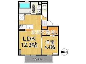 ラ・ルーチェ 205 ｜ 福岡県小郡市小郡1395番3（賃貸アパート1LDK・2階・40.15㎡） その2