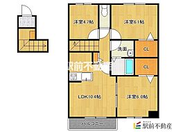 エミネンス花みず木2 3LDKの間取図画像