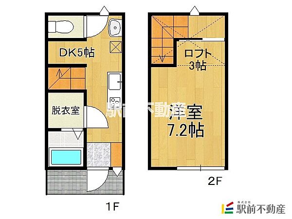 ジラソーレM B-6｜福岡県久留米市田主丸町常盤(賃貸アパート1SDK・1階・29.81㎡)の写真 その2