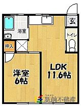 グロリア 201 ｜ 福岡県小郡市津古485-11（賃貸アパート1LDK・2階・32.00㎡） その2