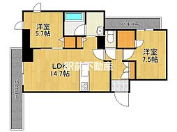 間取図画像 2LDK