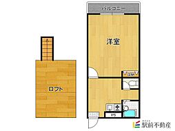 ヴィラ小郡I 1Kの間取図画像