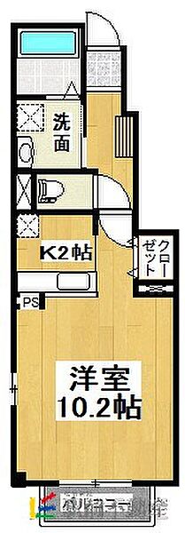 ビサイド.St 104｜福岡県久留米市田主丸町田主丸(賃貸アパート1R・1階・33.15㎡)の写真 その2