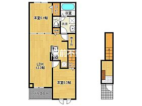 キングリーI・II A202 ｜ 福岡県朝倉市甘木2104-1（賃貸アパート2LDK・2階・59.58㎡） その2