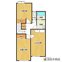 メゾンルミエールK&K 207 ｜ 福岡県うきは市吉井町清瀬557-1（賃貸アパート2LDK・2階・56.20㎡） その2