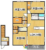 福岡県朝倉市堤1640-1（賃貸アパート3LDK・2階・70.98㎡） その2