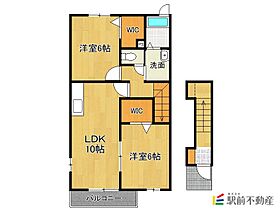 福岡県朝倉市牛木5-1（賃貸アパート2LDK・2階・54.85㎡） その2