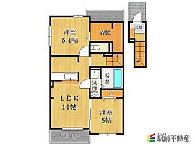 ブリッサIII 205 ｜ 福岡県久留米市田主丸町益生田370-2（賃貸アパート2LDK・2階・57.54㎡） その2