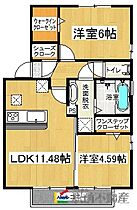 フェアプラッツ参番館 211 ｜ 福岡県三井郡大刀洗町大字本郷4140-3（賃貸アパート2LDK・2階・53.76㎡） その2