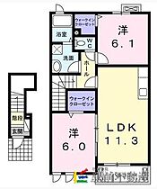 リバーサイドコセII 203 ｜ 福岡県うきは市吉井町生葉740-1（賃貸アパート2LDK・2階・57.63㎡） その2