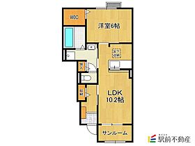 アドヴァンスMI 104 ｜ 福岡県朝倉郡筑前町原地蔵2164-1（賃貸アパート1LDK・1階・50.14㎡） その2