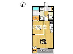 リベルタ基山 1階1LDKの間取り