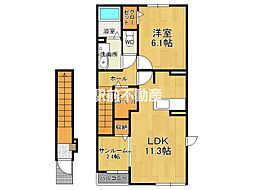 メゾンド吉井 1SLDKの間取図画像