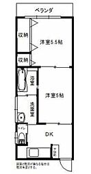 苅原コーポ 2Kの間取図画像