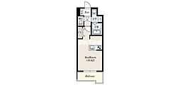 S-RESIDENCE久留米六ツ門abreastII ワンルームの間取図画像