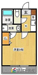 リブレア久留米駅前C 1Kの間取図画像