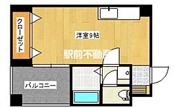 カサベルデ本町 ワンルームの間取図画像