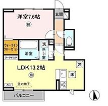 アベリア 105 ｜ 福岡県久留米市津福本町526-1（賃貸アパート1LDK・1階・47.18㎡） その2