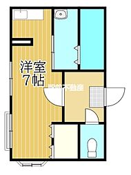 寿マンション ワンルームの間取図画像