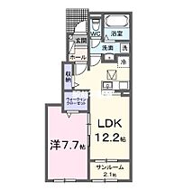 アルカンシエル輝B棟 102 ｜ 福岡県久留米市高良内町番地未定（賃貸アパート1LDK・1階・50.14㎡） その2