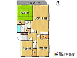 ヴェールヴィラササキ 3LDKの間取図画像
