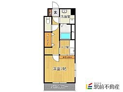 シャンベルジュK☆T 1Kの間取図画像