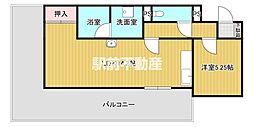 ライオンズマンション久留米駅東 2DKの間取図画像