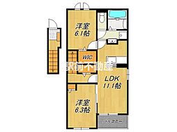 Vita serenaB 1LDKの間取図画像