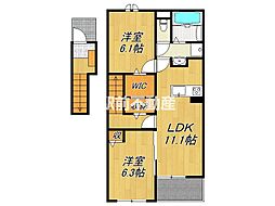 フレアルーチェ 吉野ヶ里IV 2LDKの間取図画像