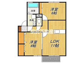 マリンコーポ立野A 103 ｜ 佐賀県神埼郡吉野ヶ里町立野1018-1（賃貸アパート2LDK・1階・55.20㎡） その2