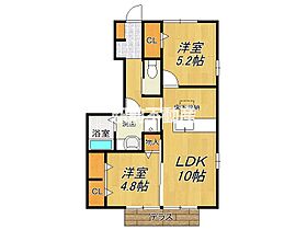 ルージュみやき 101 ｜ 佐賀県三養基郡みやき町大字原古賀6521-3（賃貸アパート2LDK・1階・51.13㎡） その2