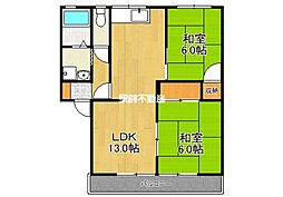フレグランスU 2LDKの間取図画像