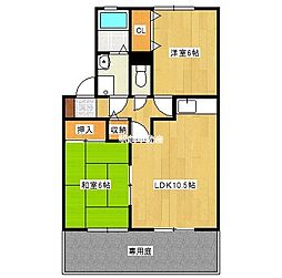 シャルム・セジュール1A 2LDKの間取図画像