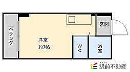第8上野ビル ワンルームの間取図画像