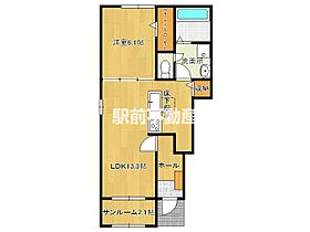 ボニータ　カサス　I 101 ｜ 福岡県八女市馬場565-1（賃貸アパート1LDK・1階・50.01㎡） その2