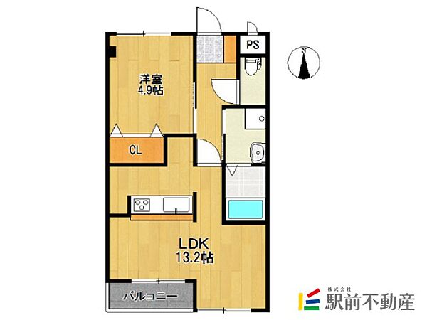 withCASA 208｜福岡県筑後市大字熊野(賃貸アパート1LDK・2階・46.72㎡)の写真 その2