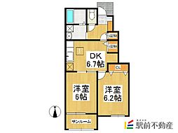 間取図画像 2DK