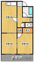 ヴィーナスハイツ 2DKの間取図画像