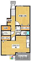 福岡県八女郡広川町大字久泉487-3（賃貸アパート1LDK・1階・43.10㎡） その2